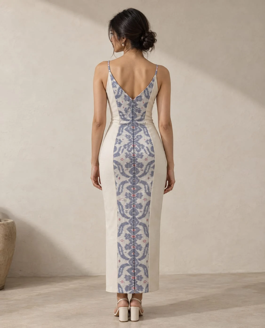 Janha Dress, Ivory, back