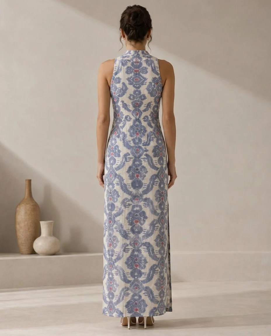 Jhara Dress, Periwinkle, back